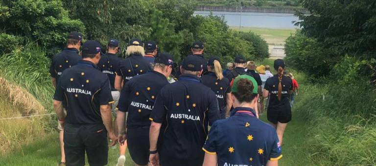 Australian Contingent walking during the Ready Steady Tokyo test event
