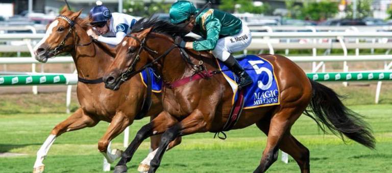 King's Legacy winning the Group 1 Bentley Australian Derby