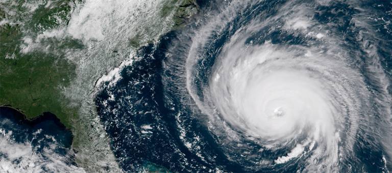 Satellite image of hurricane